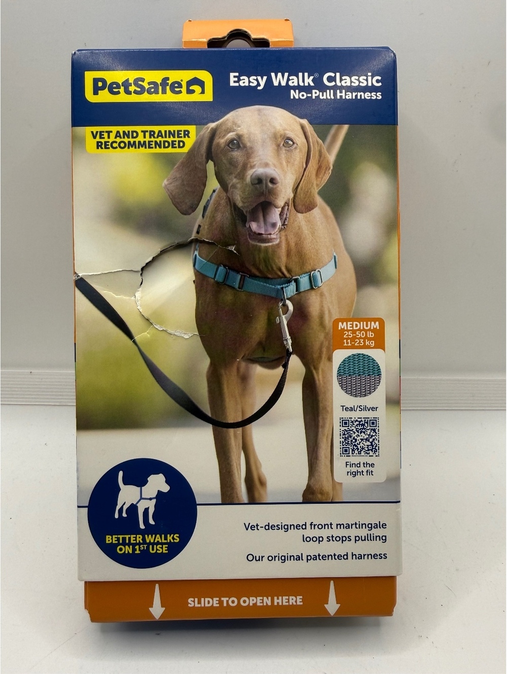 PetSafe Easy Walk Classic No-Pull Dog Harness Medium Teal/Silver